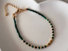 Bracelet en malachite véritable
