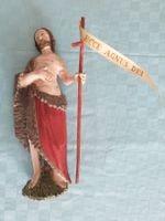 Antike Holzfigur Johannes der Täufer (Defekt / Geleimt)