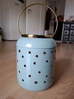 Lanterna decorativa verde/azzurra con stelle dorate