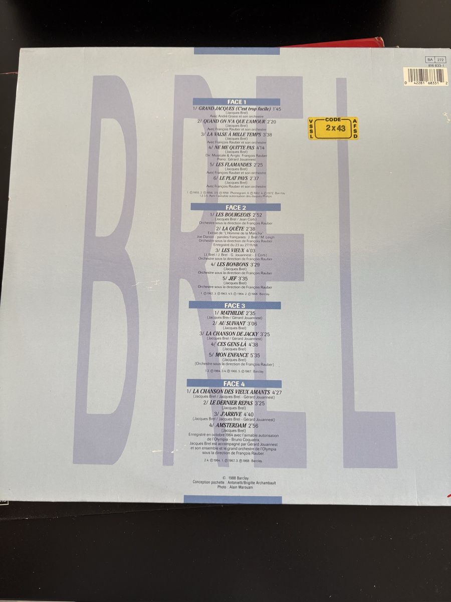 Schallplatten: Vinyl Brel – Gebraucht aus Savigny von floaymes 1