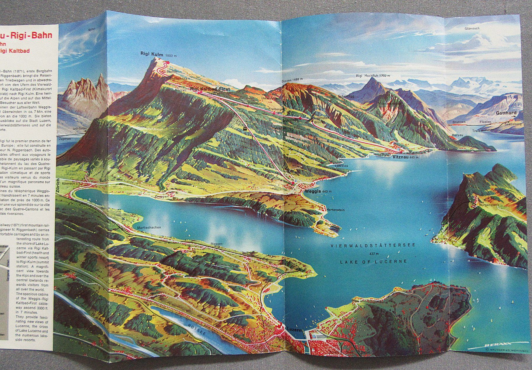 Documenti: Prospekt Rigi - mit Panoramakarten - von 1976 – Usato da Auenstein venduto da Padabimbim 6