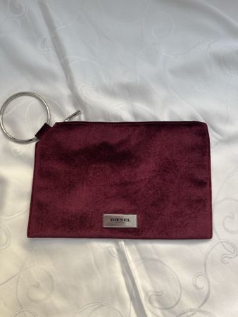 DIESEL Pochette Bordeaux Samt Grösse ca 23x14 cm guter Zusta