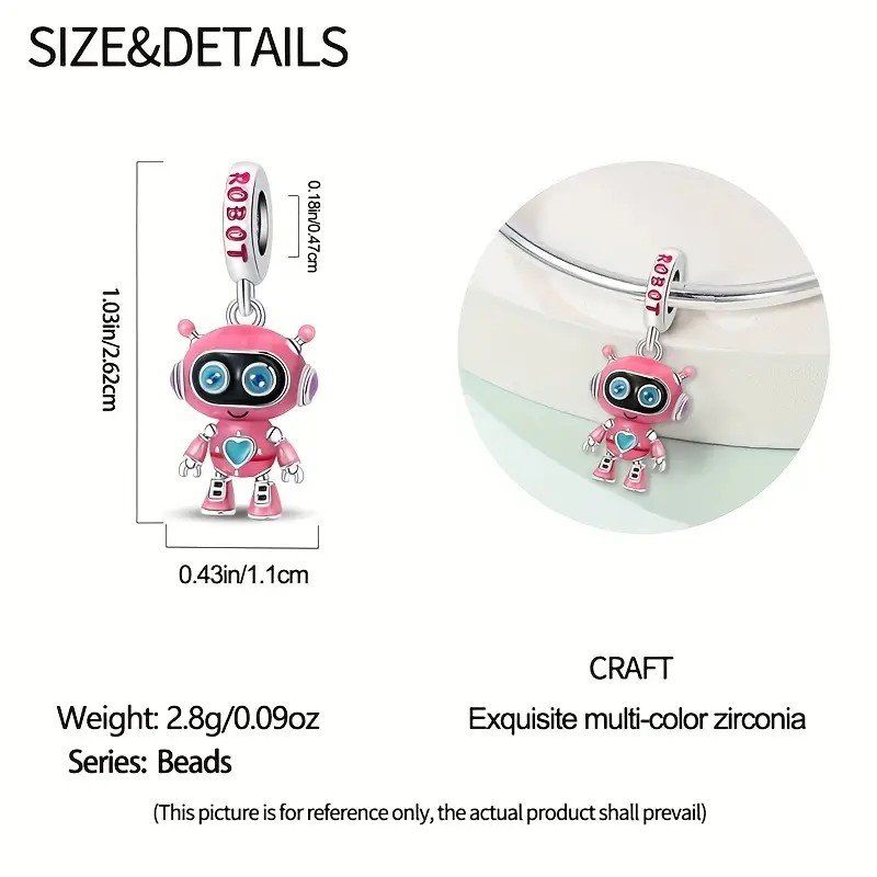Pendentifs: Charm "Robot" – Neuf avec emballage d'origine à Bernex par Natalys 1