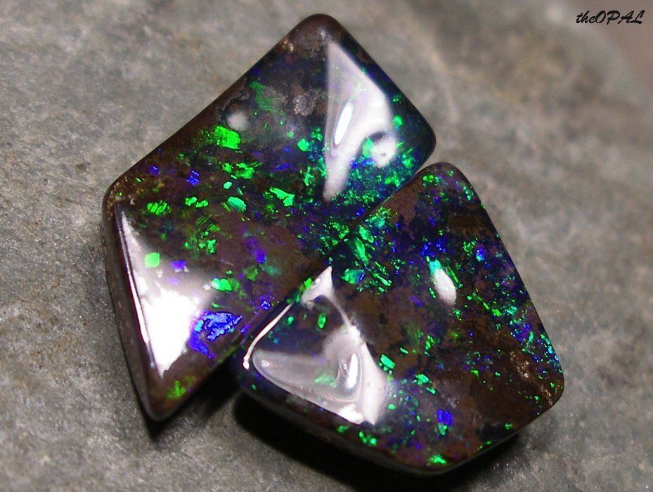 Pietre preziose: theOPAL *** HOCHWERTIGES BOULDER OPAL PAAR 9,60ct *** – Nuovo e nell'imballaggio originale da Ebnat-Kappel venduto da theOPAL 2