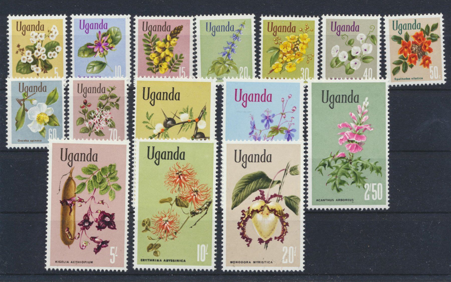 Tous les timbres: Blumenserie Uganda postfrisch – D'occasion à Roggwil BE par Stampdealer3