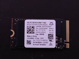 WD PC SN740 256GB NVMe SSD PCIe Gen4 x4