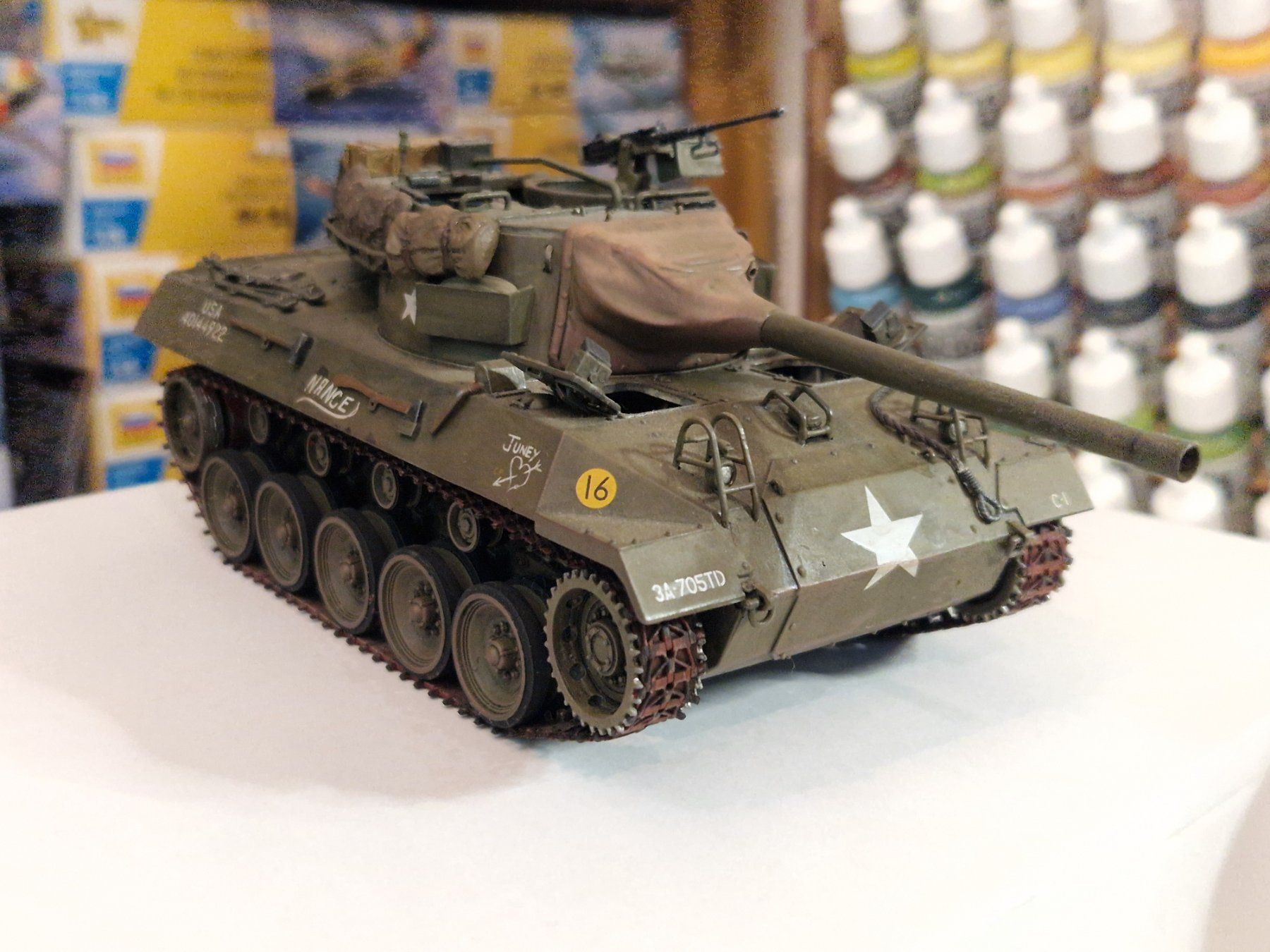 Kit di modellismo & Modellini statici: 1/35 M18 Hellcat tank gebaut – Usato da Ponte Capriasca venduto da nikfolle 4