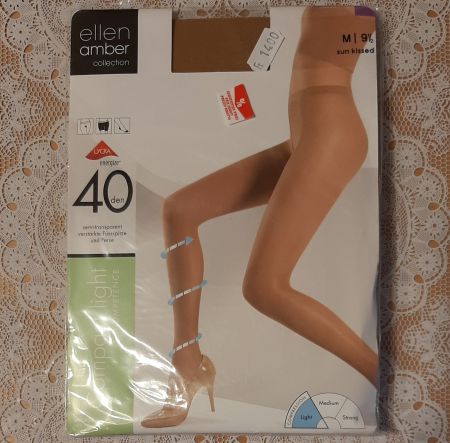 Ellen Amber Compact Light Strumpfhose 40den Gr.M Sun Kissed