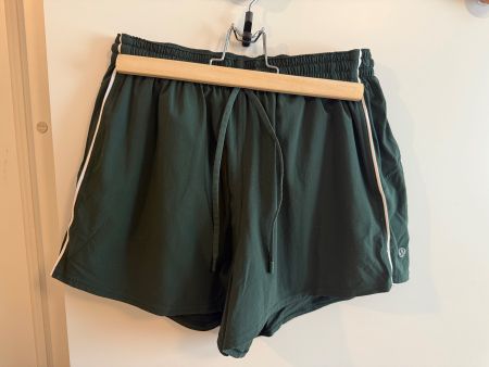 Lululemon Shorts dunkelgrün mit weissem Rand Grösse S Damen