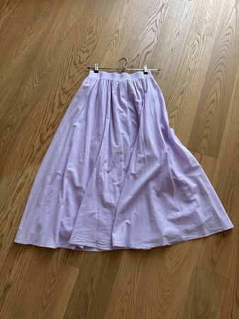 Zara Maxirock lila Baumwolle – Grösse M