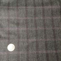 Top Wollstoff Merino extrafine 1.70x1.54m grau viola Karo
