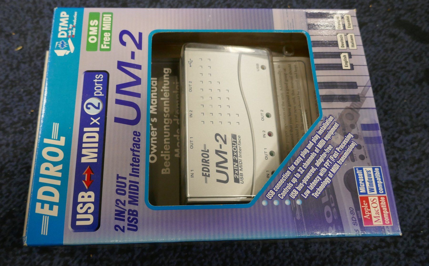 Edirol Attrezzatura per studi di registrazione: Edirol UM-2 USB MIDI Interface – Nuovo e nell'imballaggio originale da Wenslingen venduto da FairlightCMI 3