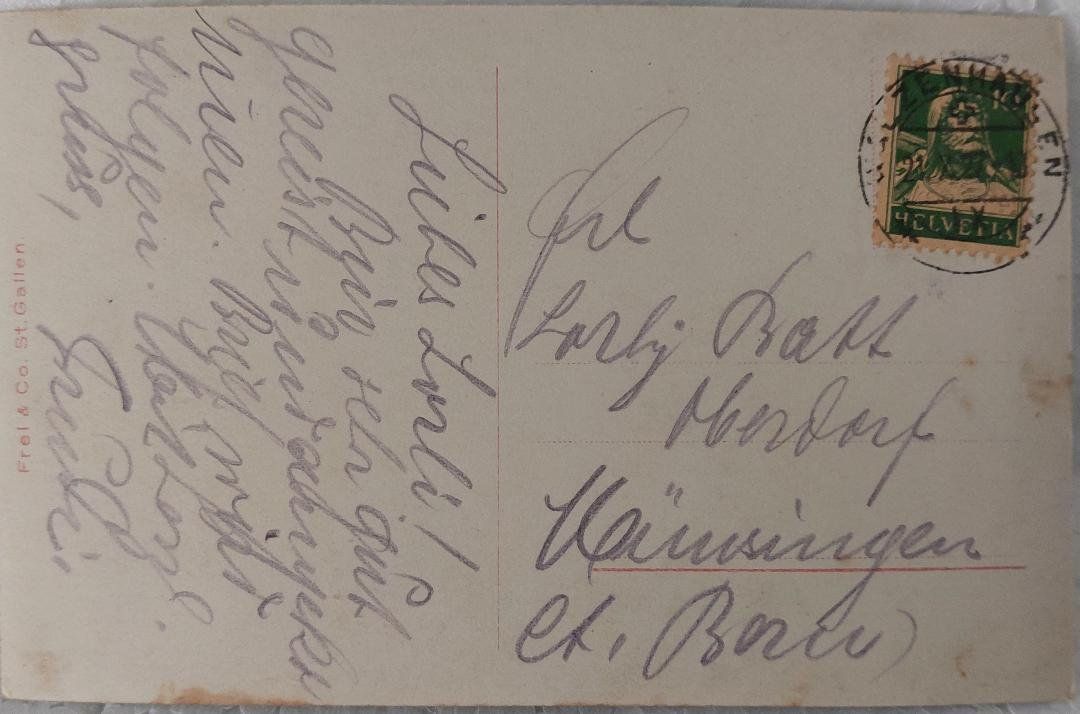 Ansichtskarten: WALZENHAUSEN - 1927 – Gebraucht aus Delémont von Domdom1 1