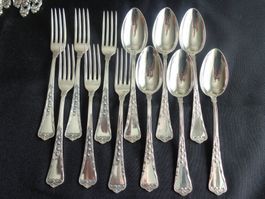 * 12 X COUVERTS A DESSERTS JEZLER MUGUET ARG. 800 COMME NEUF