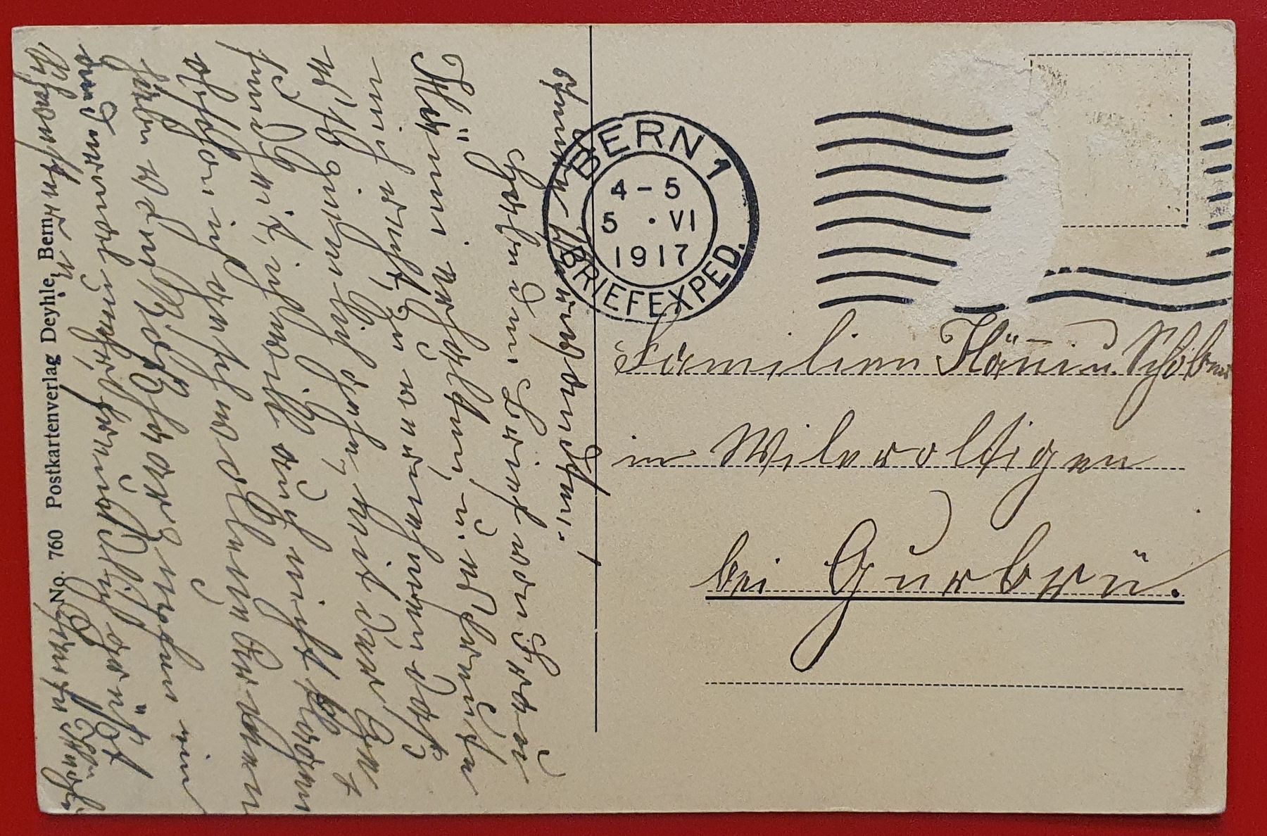 Cartoline postali: Bern 1917 - Hallerhaus, Gesellschaftsstrase – Usato da Kreuzlingen venduto da Rschweiz1 1