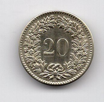 Tutti le monete: (1079) Schweiz, 20 Rappen, 1850, Super, stgl – Usato da Rüthi (Rheintal) venduto da erdnuessli1 1