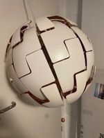Ikea Lampenschirm moderne Kugel ca 50cm weiss Kupfer