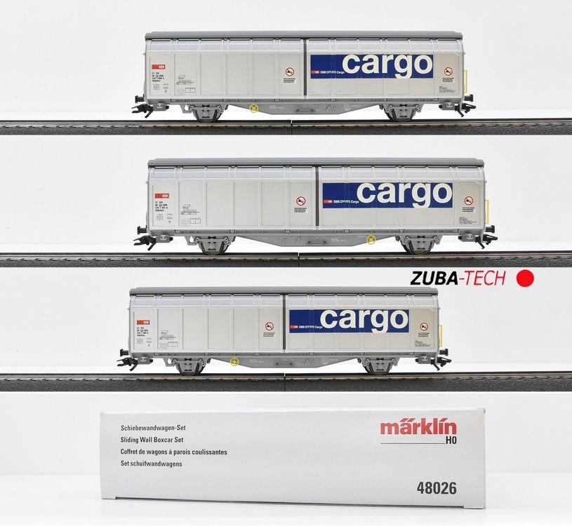 Märklin 48026 Schiebewandwagen-Set 3-tlg SBB Cargo H0 WS OVP (Gebraucht ...