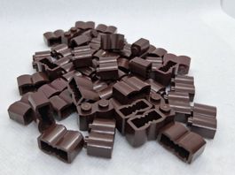 Lego 50 Stk. Palisade Brick 1x2 dark brown