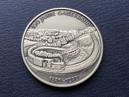 Medaille Silber 900er, 100 Jahre GAISERBAHN 1889–1989