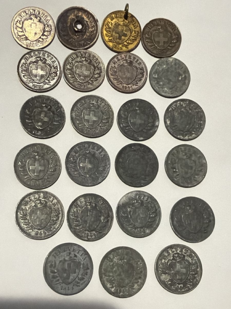 Tutti le monete: 2 Rappen lot – Usato da Hittnau venduto da Pat_yl7f