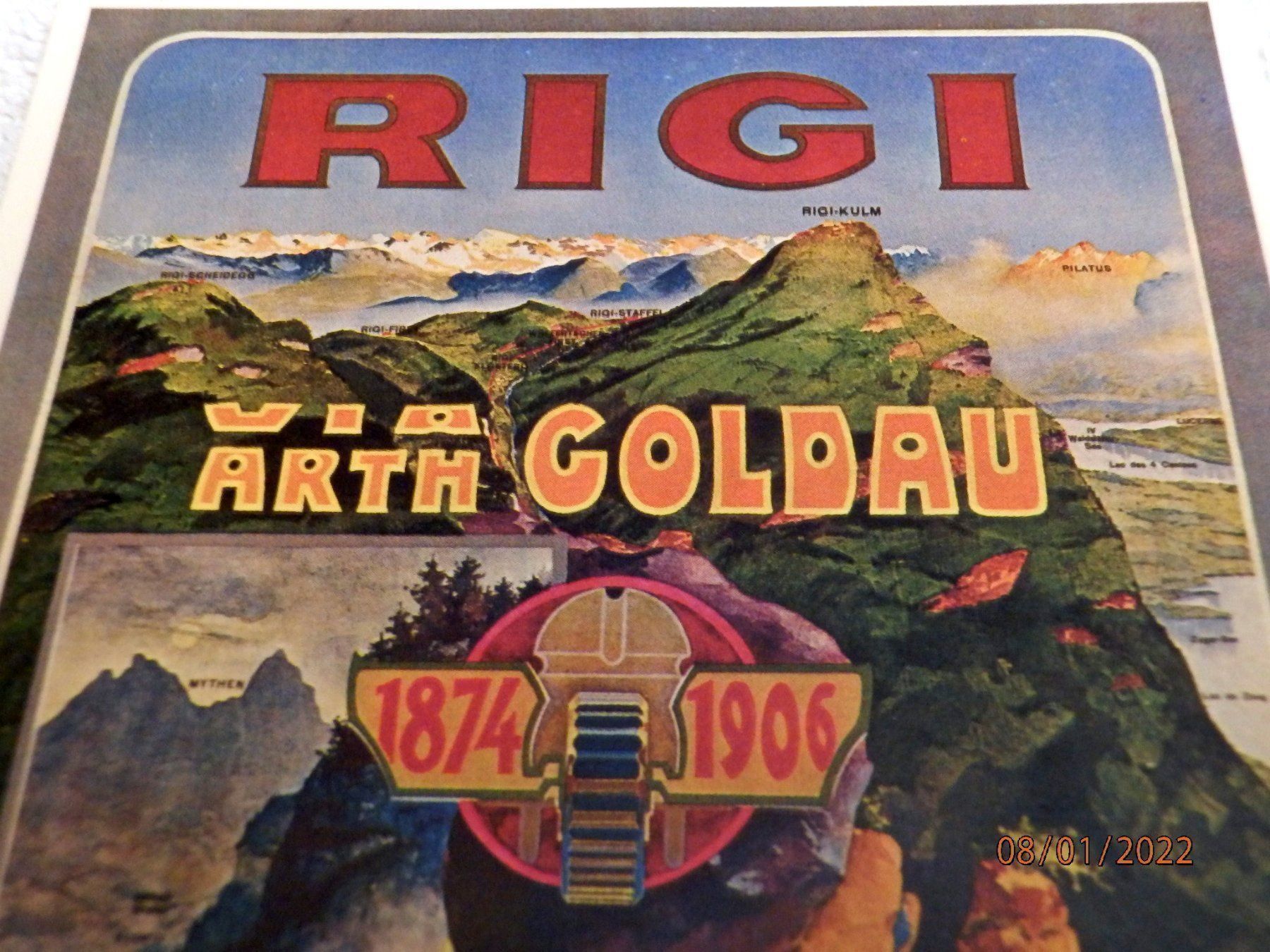 Cartoline postali: Künstlerlitho, Rigi- Arth- Goldau- Bahn – Usato da Ueberstorf venduto da dinbau 1
