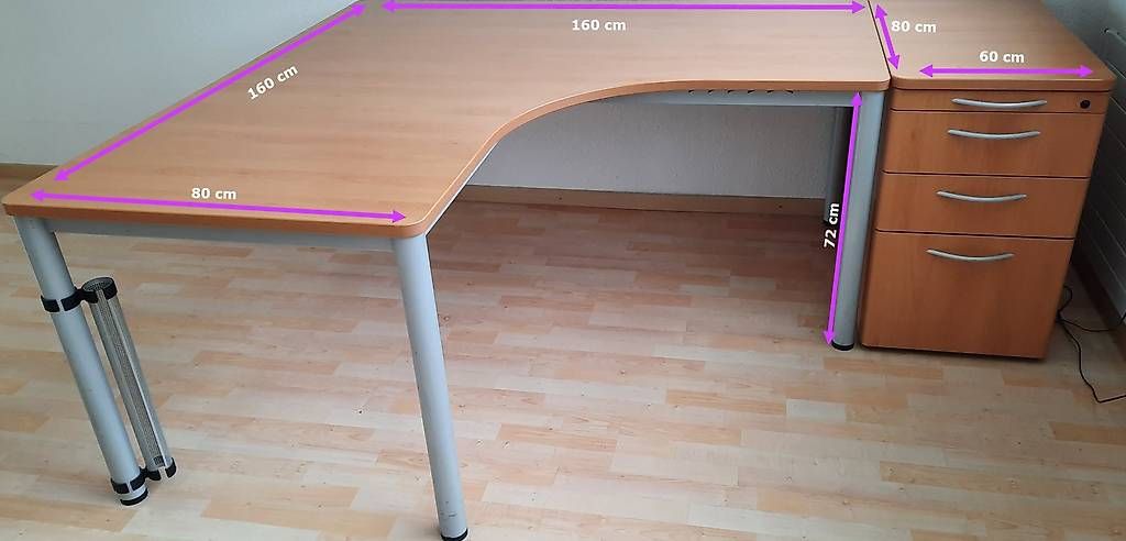 Scrivanie: Schreibtisch und Korpus (Standcontainer) – Usato da Fahrwangen venduto da Zirkon8 2