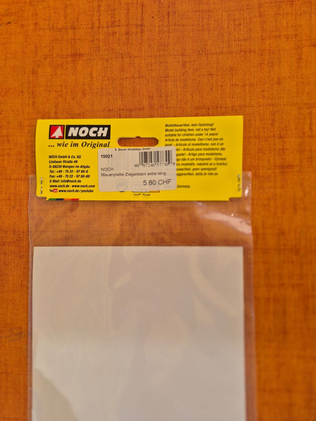 Noch Modelleisenbahnen: NOCH Mauerplatte Ziegelstein – Neu und originalverpackt aus Würenlos von sul_cm8q 1