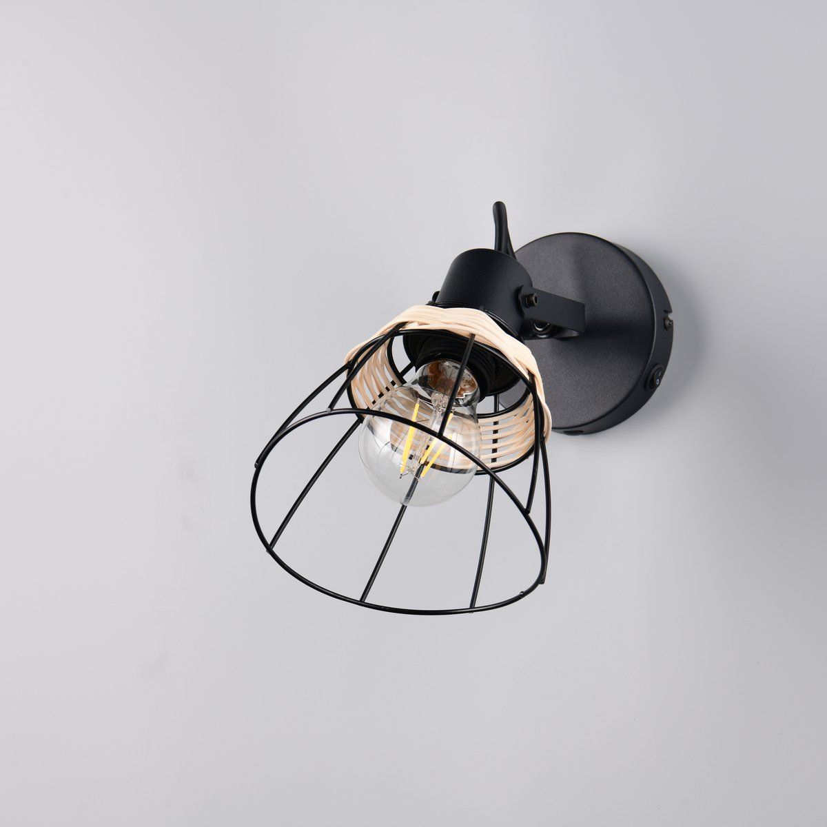 Lampade: Strahler, Rattan, Schwarz, 28 cm Höhe – Nuovo (secondo la descrizione) da Kreuzlingen venduto da Smart-Light 3