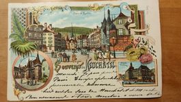 Litho Souvenir de Neuchatel um 1900