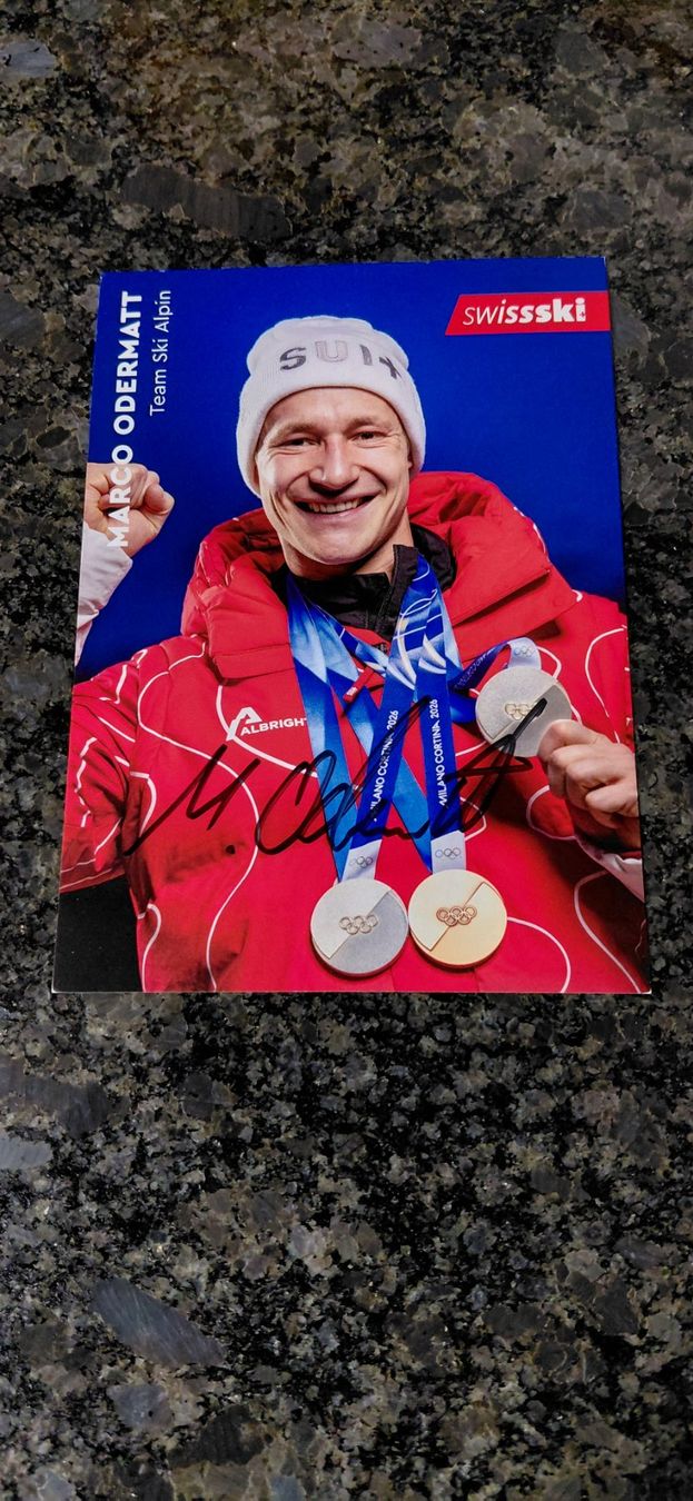 Autographes: Autogrammkarte Marco Odermatt – D'occasion à Schmerikon par Olympia04