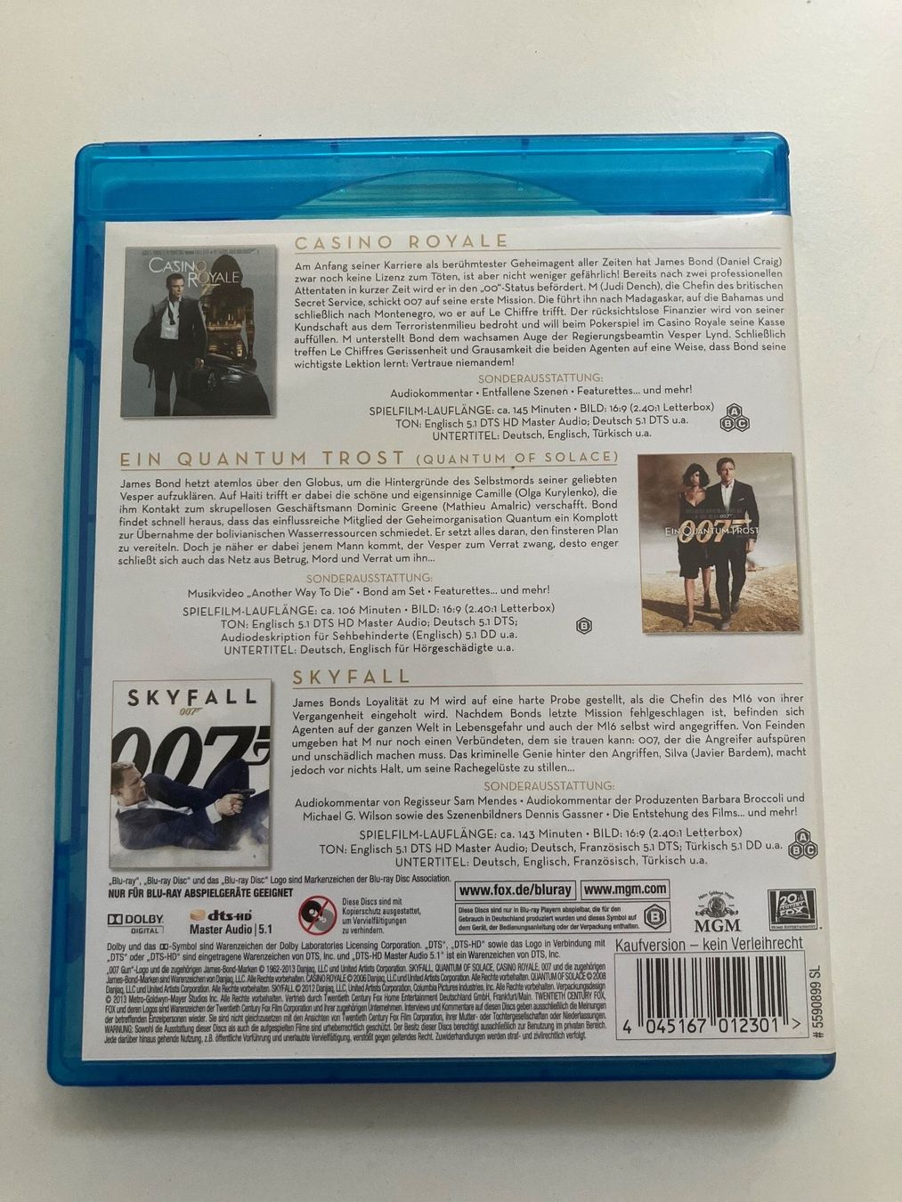 Tous les DVDs: Daniel Craig 007 Collection - Triple Pack (3 Blu-rays) – D'occasion à Arbon par Sugofresser 1