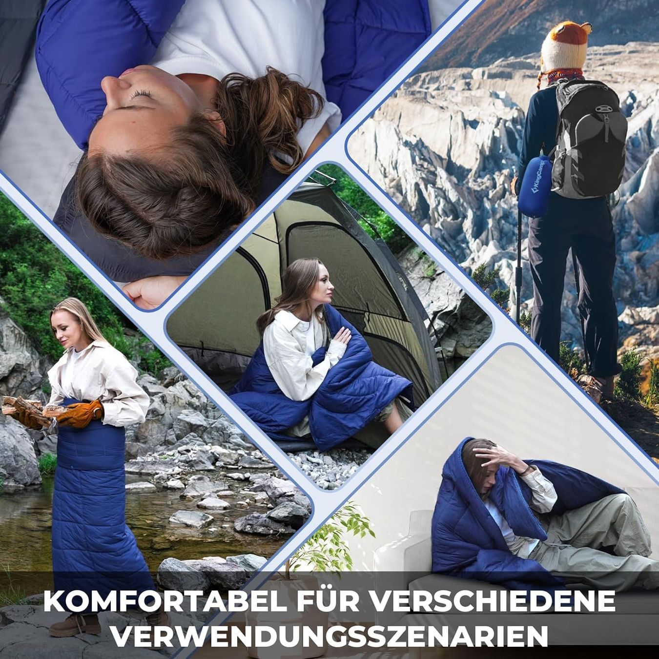 Coperte: Ultraleichte Reisedecke, Campingdecke, kompaktes Packmass – Nuovo e nell'imballaggio originale da Zürich venduto da MueDes 5
