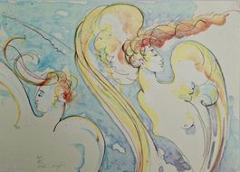 Engel - Aquarell von Valérie Jenni