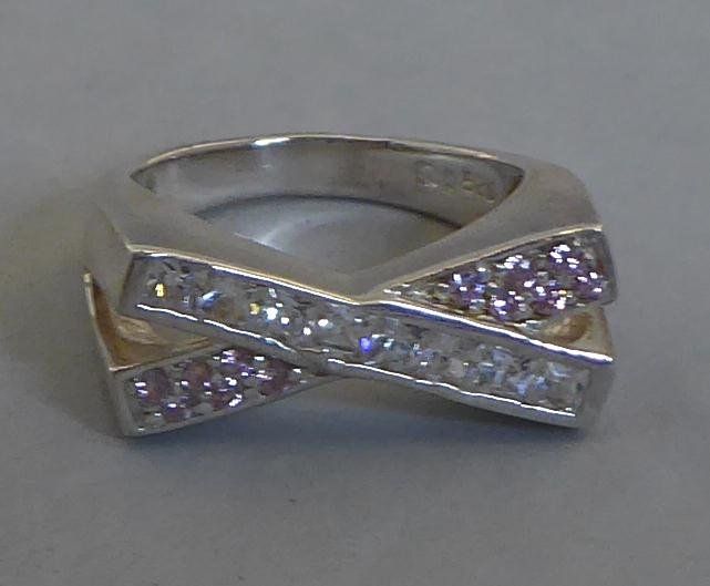 Ringe: Ring 925 Silber mit synthetischen Steinchen – Gebraucht aus Muri AG von Lineli2020 2