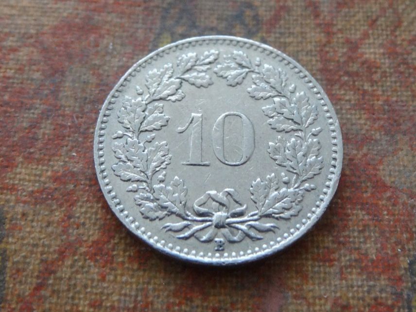 Alle Münzen: 10 Rp. 1957 – Gebraucht aus Romanel-sur-Lausanne von Swift13 1