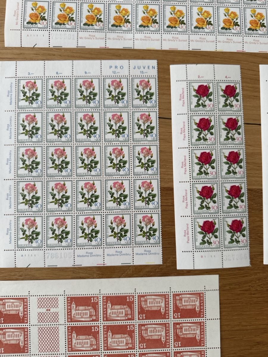 Tous les timbres: Schweizer Briefmarken Sammlung Bogen ungestempelt – Neuf (Voir description) à Theilingen par Gallina83 4
