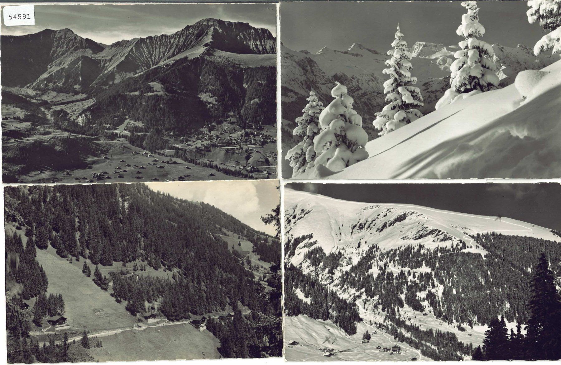 Cartoline postali: 4 AK - Adelboden - Photo: E. Gyger – Usato da Ettingen venduto da Kartenplanet