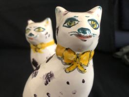 Katzenpaar aus Porzellan wohl China