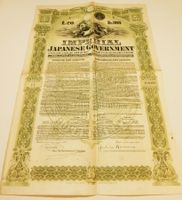 Historische Wertpapiere aus Japan 1907er