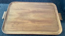 Midcentury vintage, grosses, Serviertablett,  Holz 60x41cm