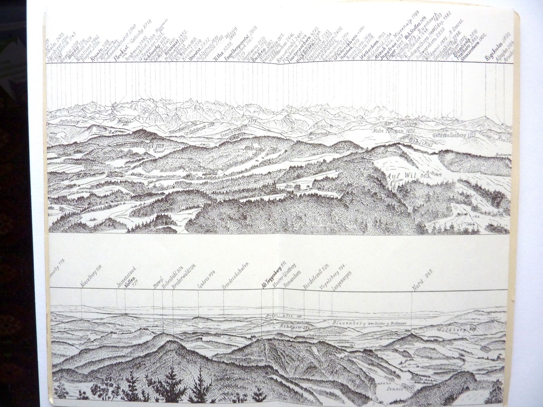 Landkarten & Atlanten: Panorama Hörnli 1896/1974 – Gebraucht aus Freienbach von Bhaltis 1