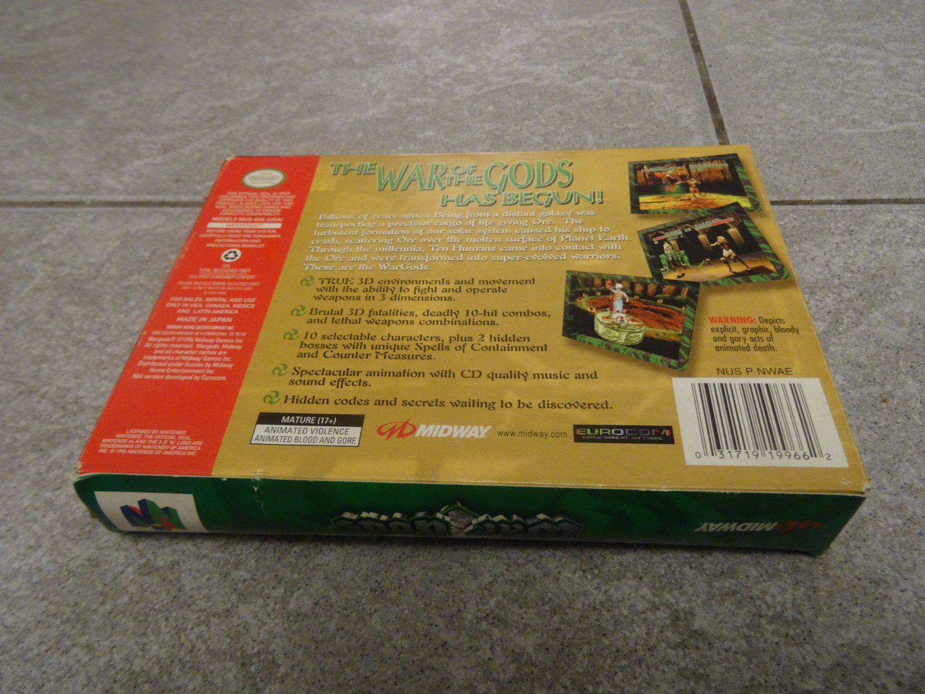 Nintendo Giochi: War Gods N64 - US Import  mit Schachtel – Usato da Olten venduto da Disc-Ausverkauf 1