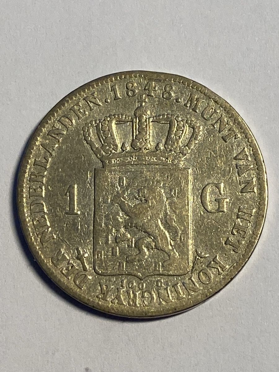 Tutti le monete: Pays-Bas, 1 Gulden 1848 argent – Usato da Corsier-sur-Vevey venduto da Ginoarturo 1