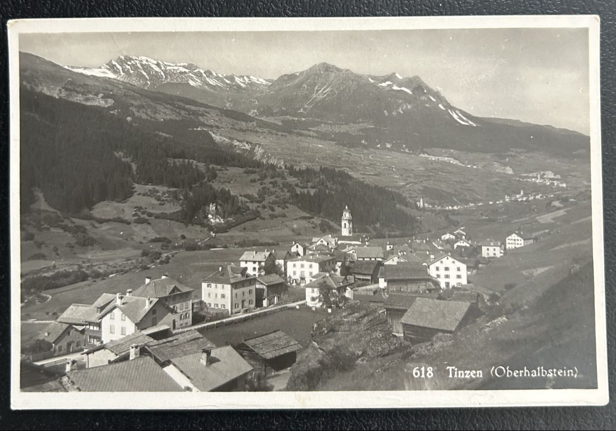 Cartoline postali: Fotokarte Tinzen Oberhalbgstein – Usato da Horw venduto da Tellbub