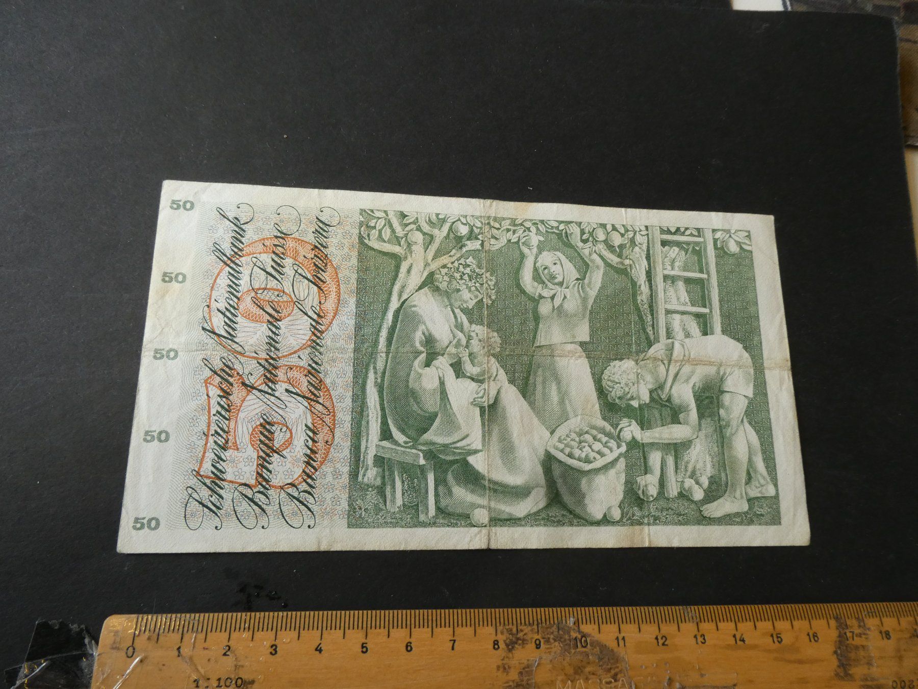 Banconote: Schweiz 1973, 50 Franken – Usato da Hinterforst venduto da Rohusri 1
