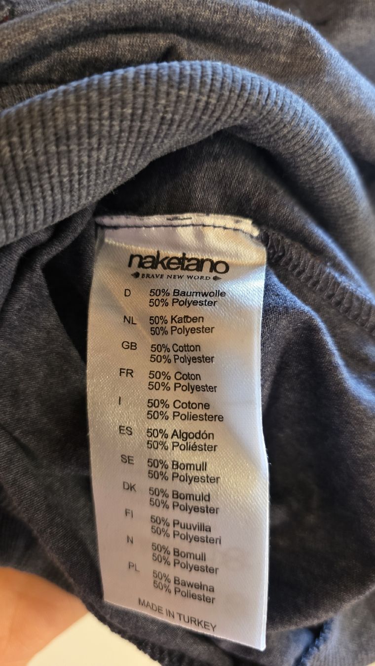 Naketano Maglioni & Felpe: Naketano Pullover mit Kapuze Grösse M dunkelblau gemustert – Usato da La Ferrière venduto da TamOpp 4