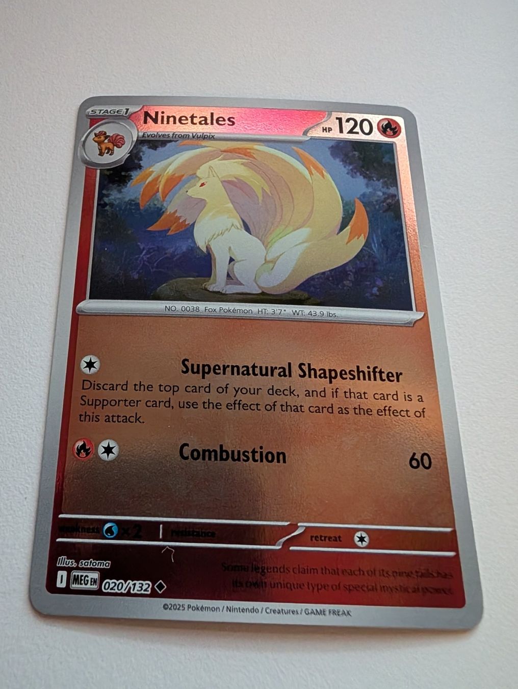 Pokémon Carte collezionabili: Ninetales Pokemon Card Reverse Holo EN Mega Evolution – Usato da Hünenberg See venduto da SpecialEditionGaming