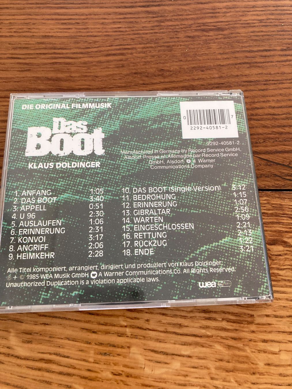 CD: CD Das Boot – Usato da Seengen venduto da murmelo 1