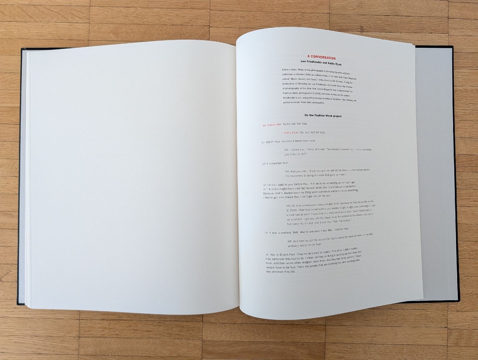 Libri: Lee Friedlander - Dressing up Fashion Week NYC – Nuovo (secondo la descrizione) da Lausanne venduto da AndreiB 5